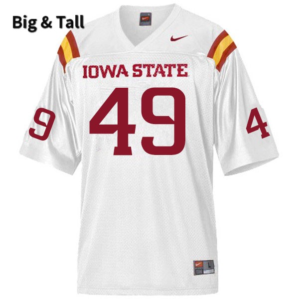 Iowa State Cyclones Men's #49 Trey Fancher Nike NCAA Authentic White Big & Tall College Stitched Football Jersey CU42R32SZ